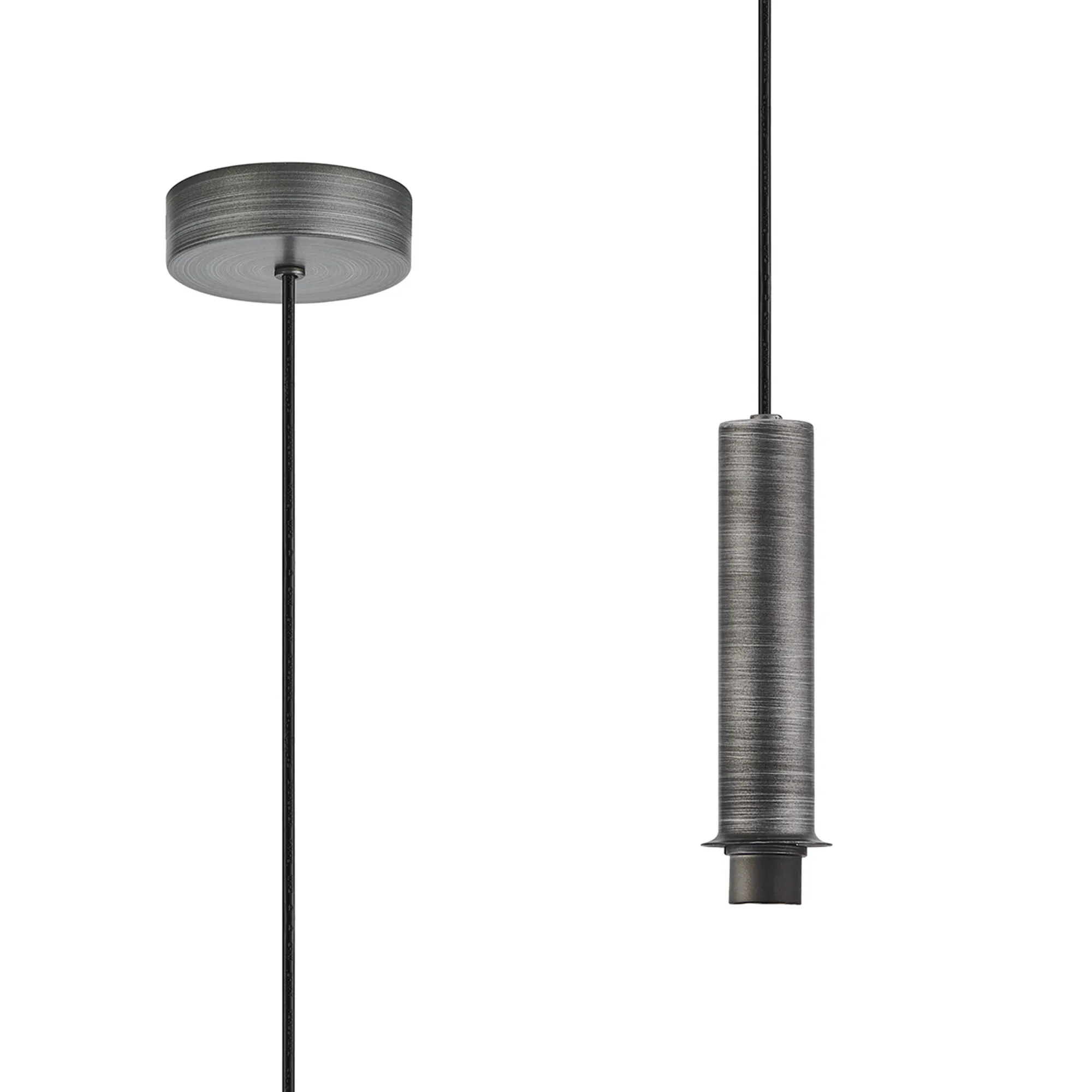 D1008AP  Wick 1.7m 1 Light Pendant, 1 x G9, Aged Pewter